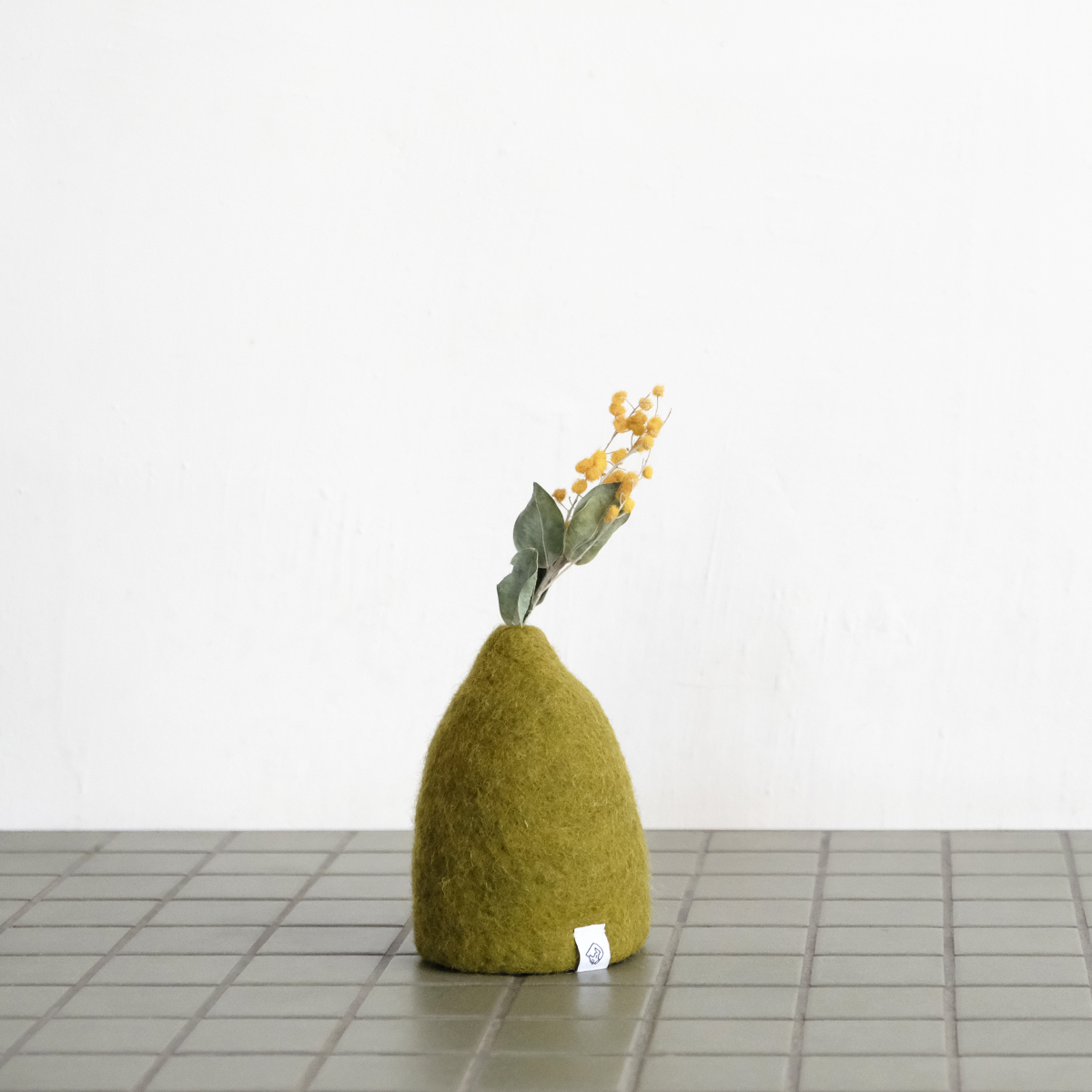 樂洋＋ collection / 手工居家花瓶 / 草綠色 / 蘑菇瓶S號挑高版