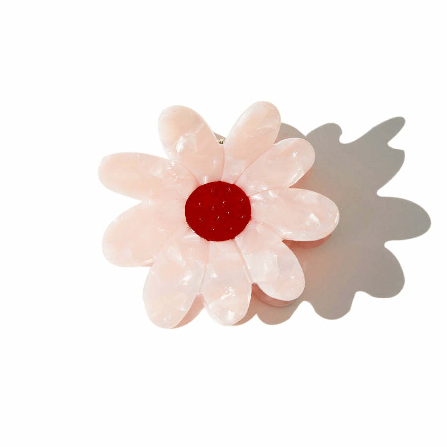 美國 Snack Break // Daisy Bloom Hair Claw in Pink