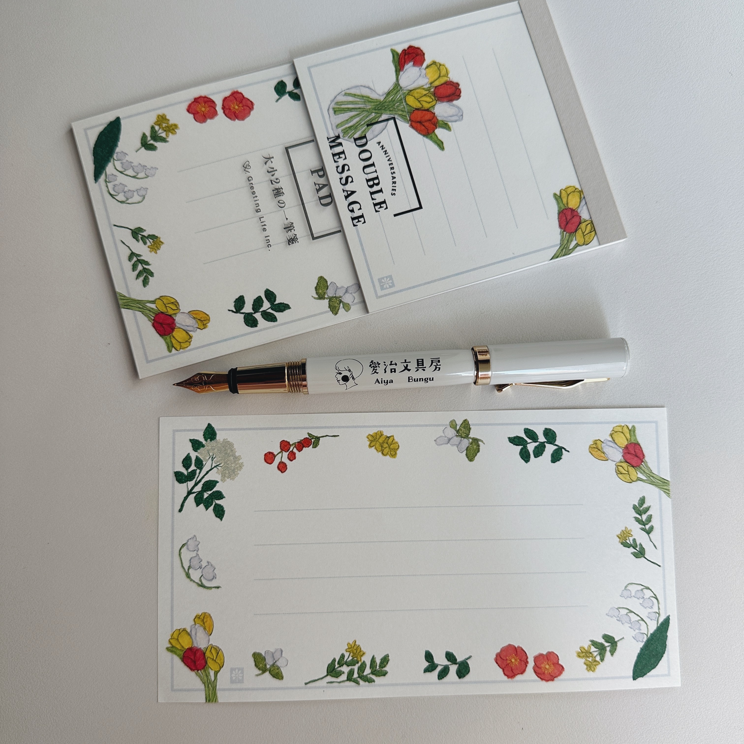 花 2種尺寸一筆箋｜日本米津祐介