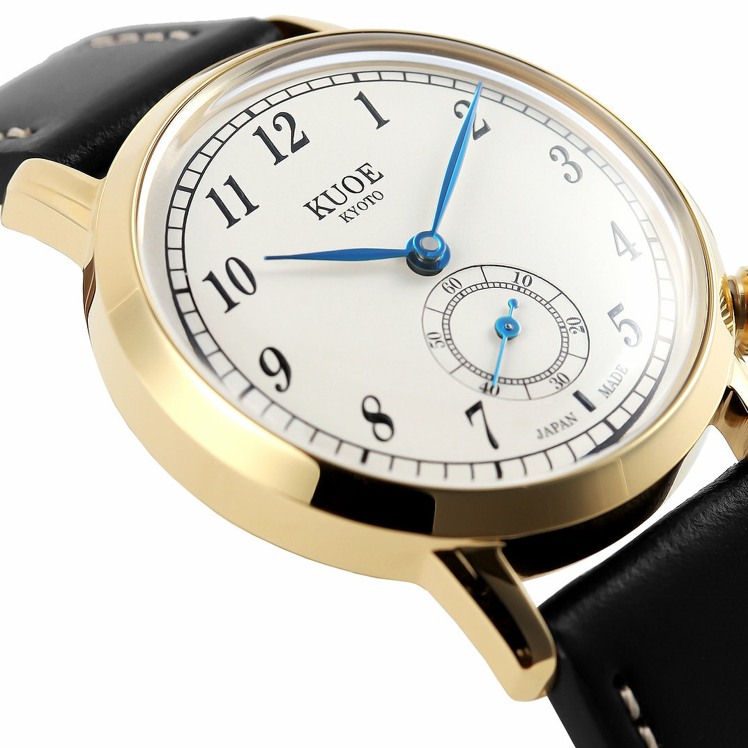 Old Smith 90-007 - Gold Case Blue Hands (Domed Sapphire Glass with AR Coating)