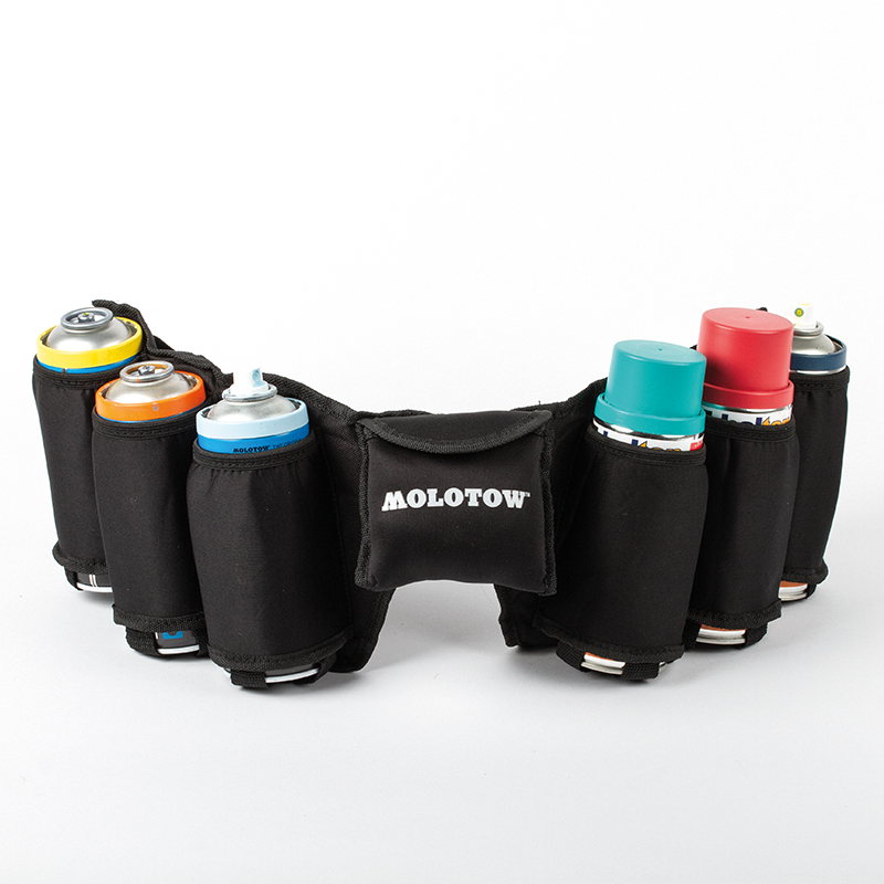 Can belt  - 6 pockets  噴漆腰帶