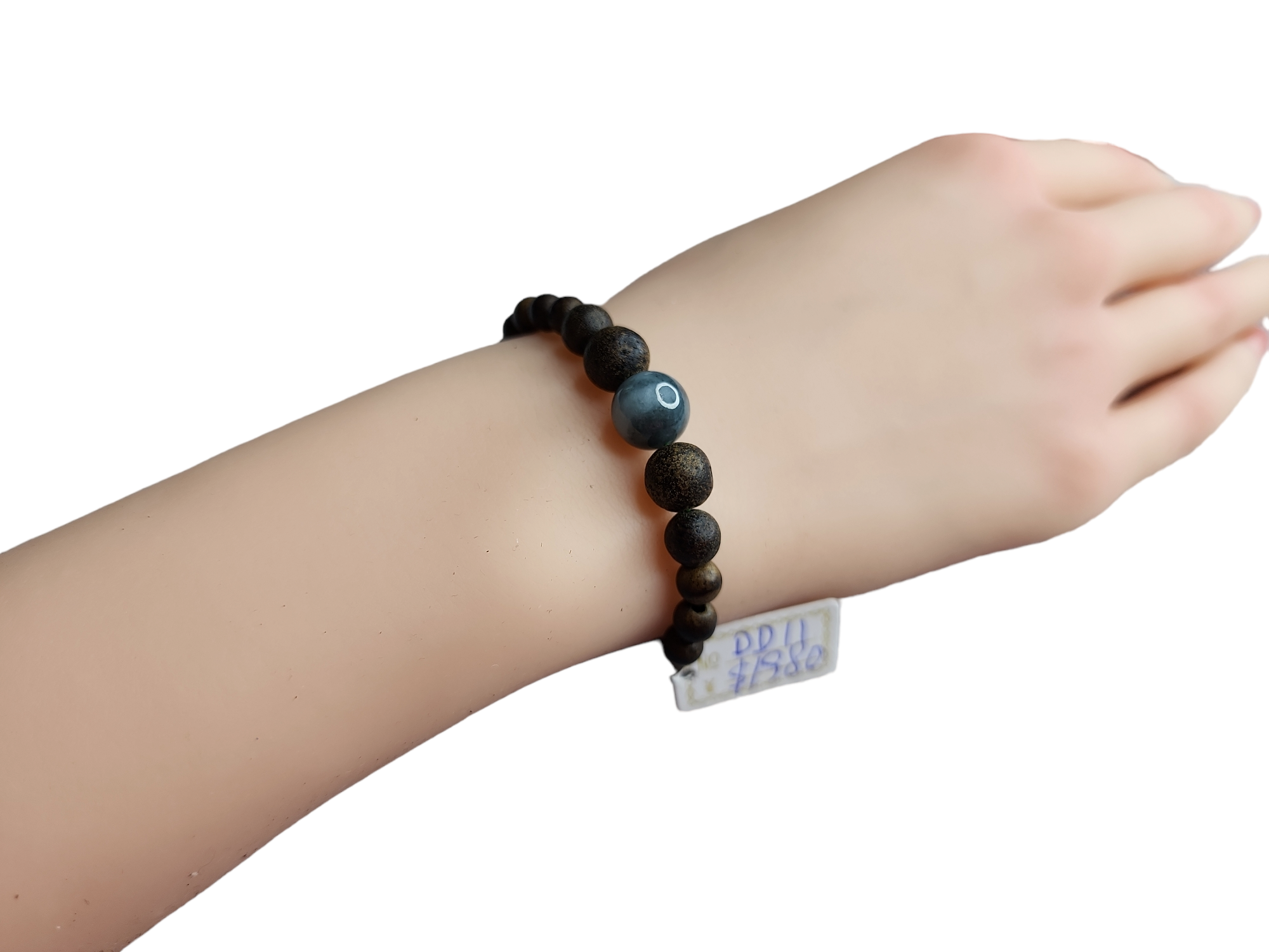 DD11 墨玉圓珠設計 沉香手串 5mm+