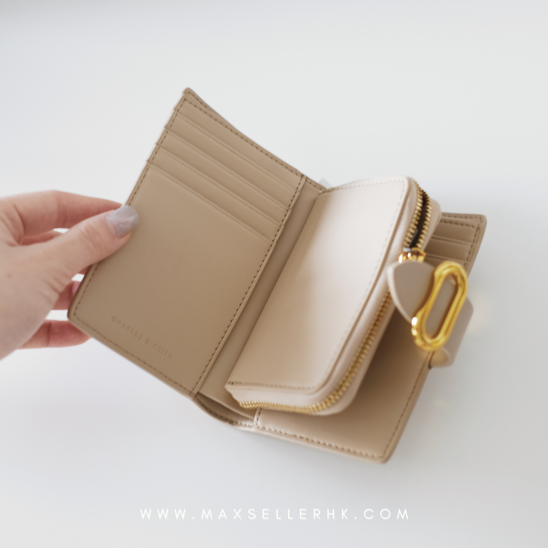 現貨｜奶茶色｜ CHARLES & KEITH 短銀包｜ CHARLES & KEITH Wallet｜Tea