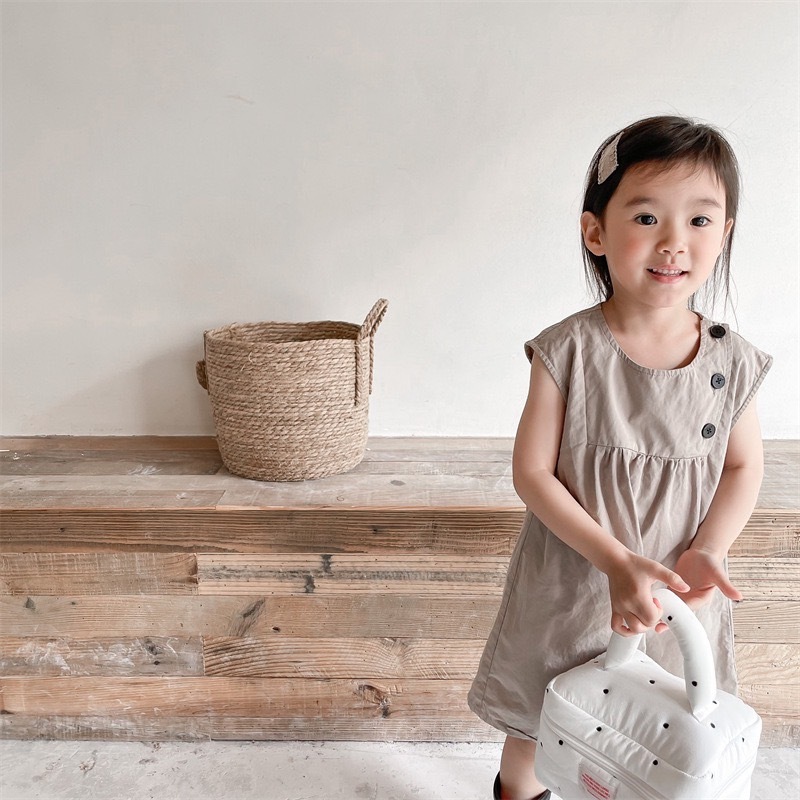 日系無印風水洗棉洋裝