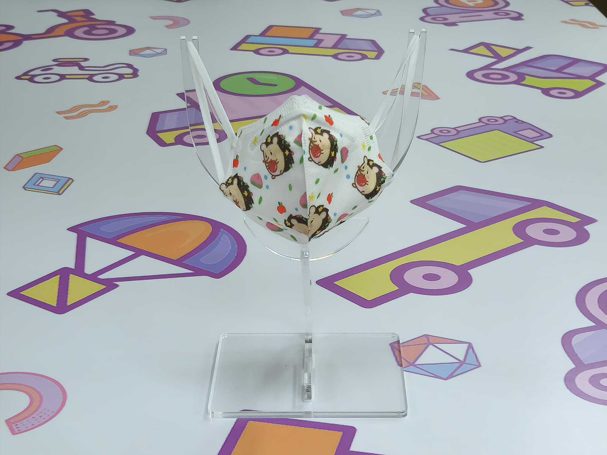 【KN95系列】Lanchester 幼兒四層立體KN95防護口罩 三十片 獨立包裝(刺蝟)(醫用級)(證書認證/信心保證)