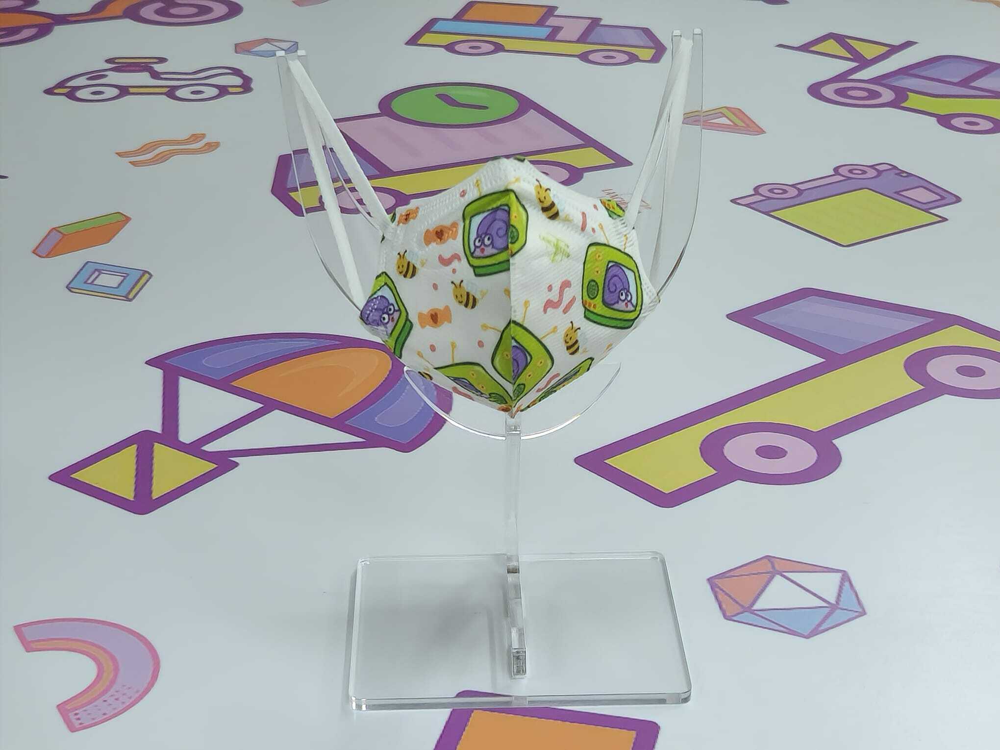 【KN95系列】Lanchester 幼兒四層立體KN95防護口罩 三十片 獨立包裝(蝸牛)(醫用級)(證書認證/信心保證)