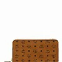 [S] MCM LONG ZIP AROUND WALLET, BROWN, MXLAAVI01-CO-P23 (SMCM30)