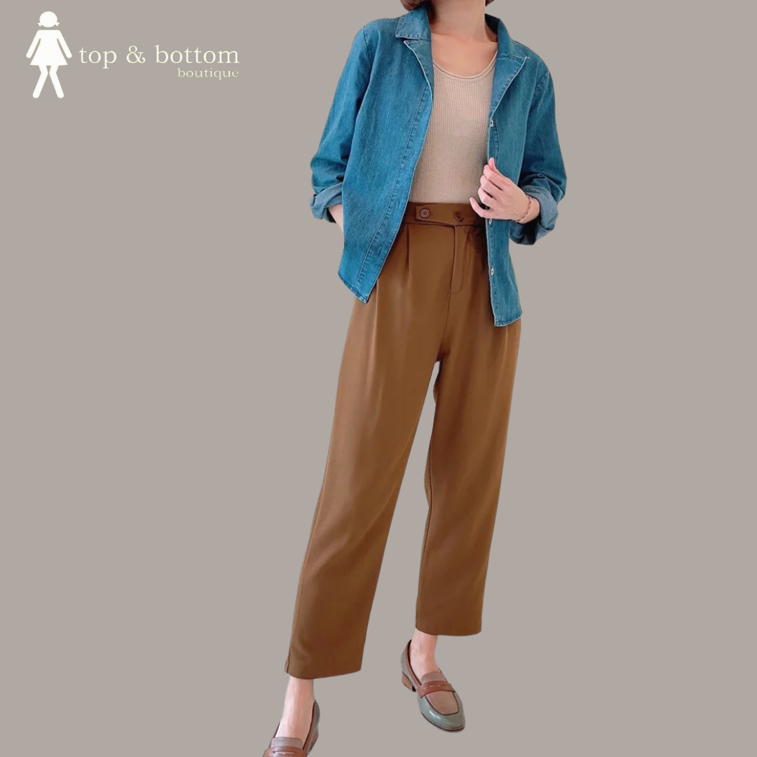 SOLID BUTTON DOWN DENIM SHIRT