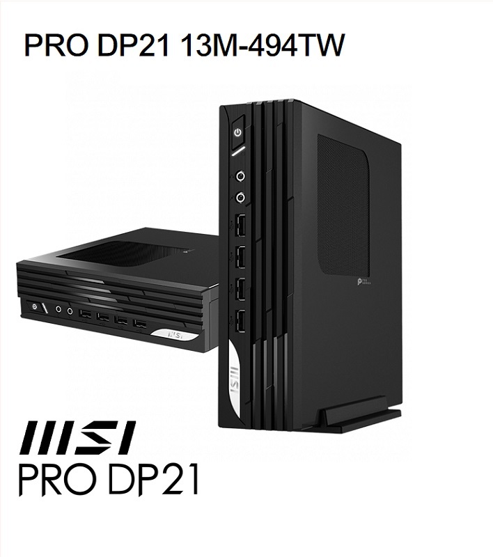 米特3C數位–MSI微星PRO DP21 13M-494TW商用迷你電腦(i5-13400/8G/512G/W11P)