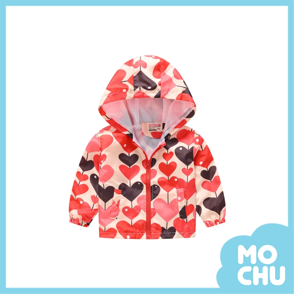 撞色大愛心連帽外套