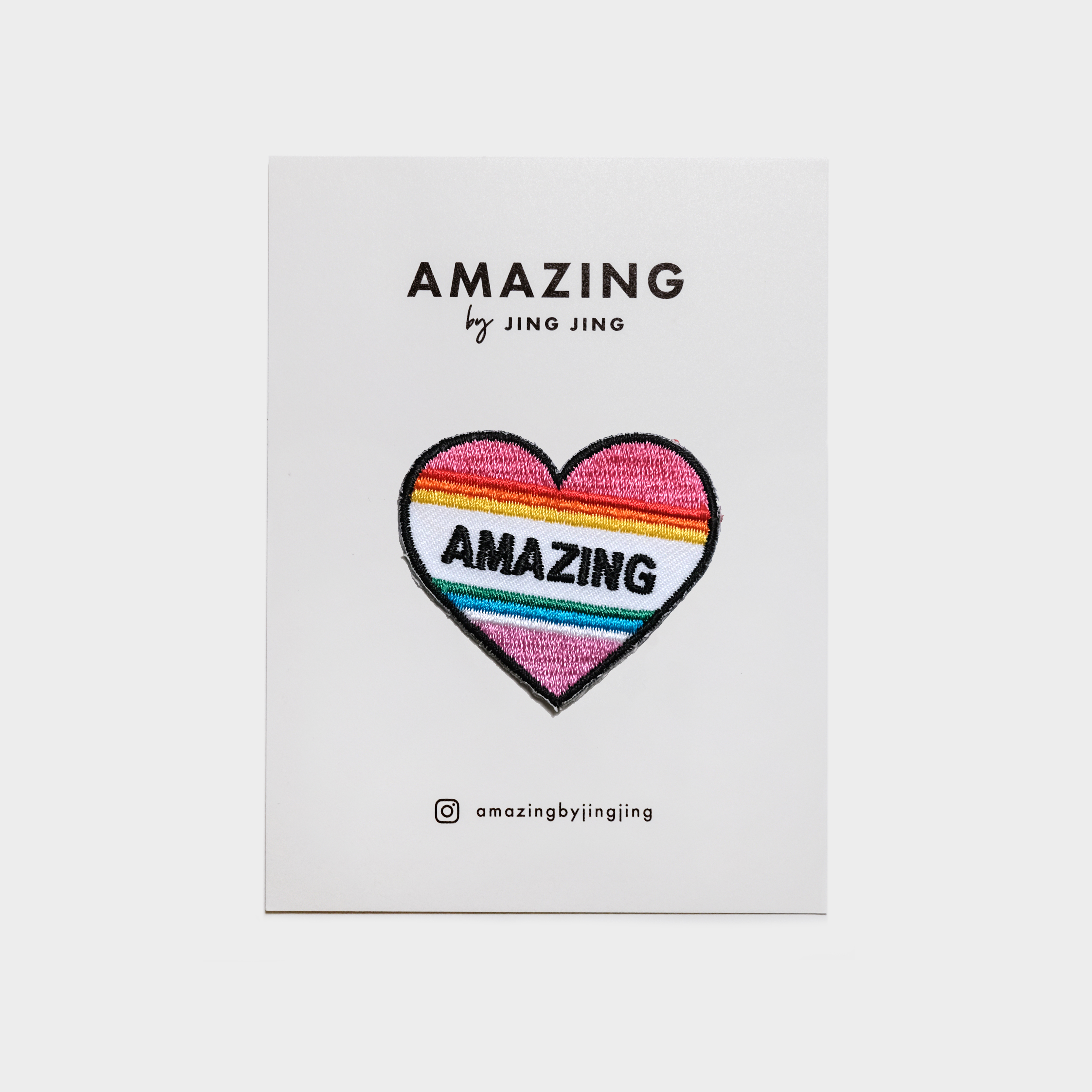 Amazing by Jing Jing 刺繡布貼 - 愛心 Amazing