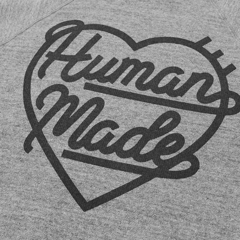 [西門實體門市現貨] LV MADE字體平民版 HUMAN MADE HEART CREWNECK 灰色 草寫大愛心 衛衣【HM23CS009GY】