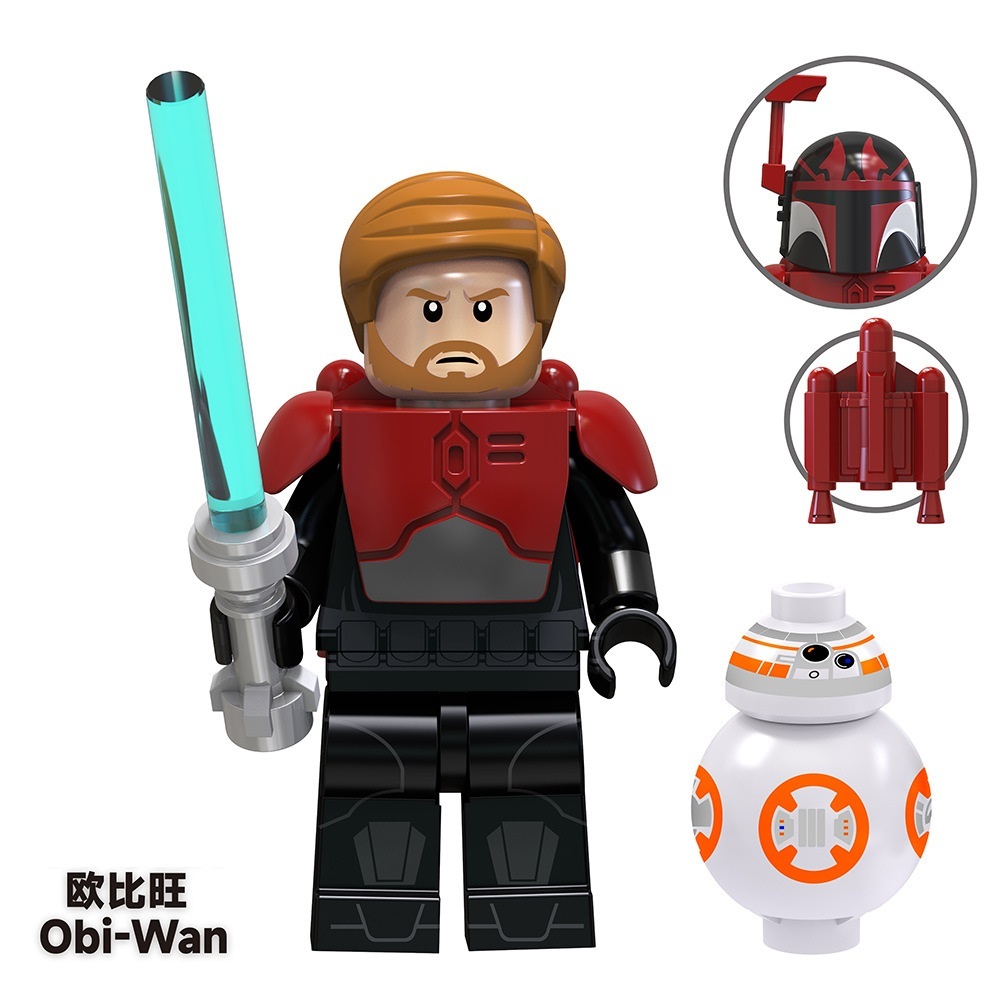 Obi-Wan with BB-8 Star Wars Custom Minifigures Minifigs Fit Lego TV8024