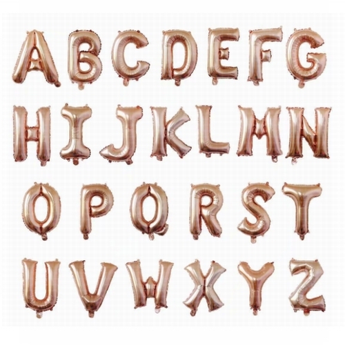 16吋玫瑰金色鋁膜字母 👉現貨