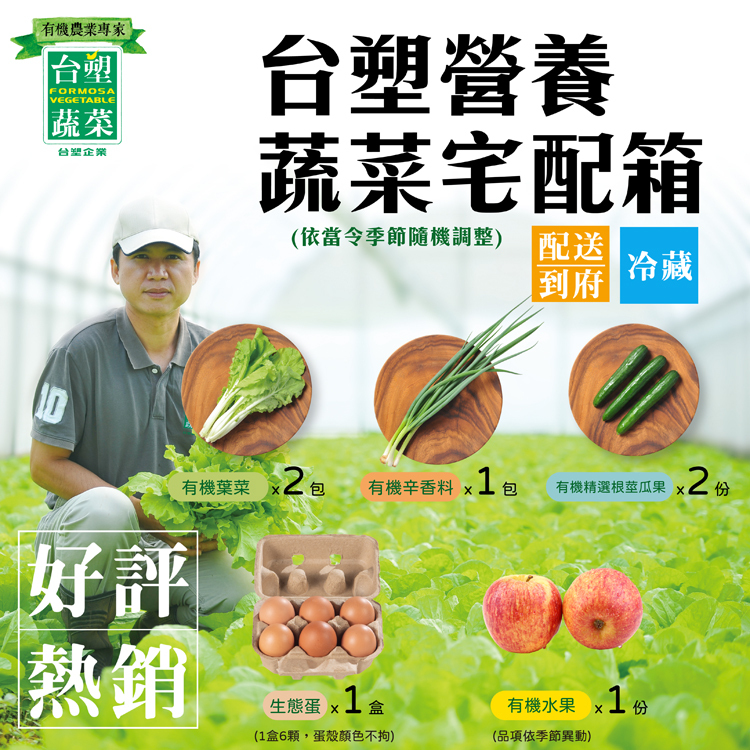 【台塑蔬菜】營養蔬菜箱 (單箱體驗)