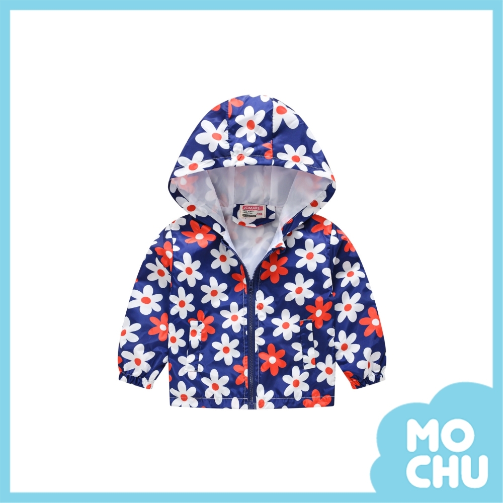 雙色小花花連帽外套