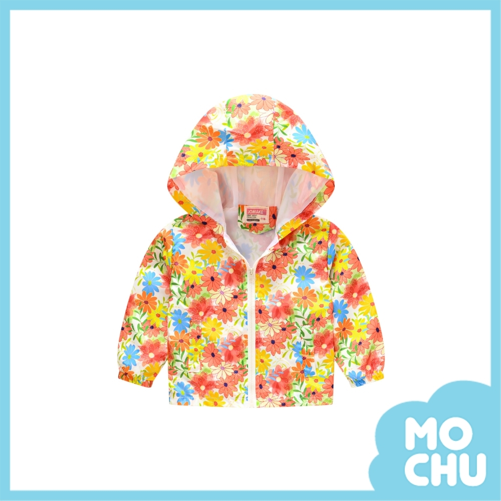 亮麗小花朵連帽外套