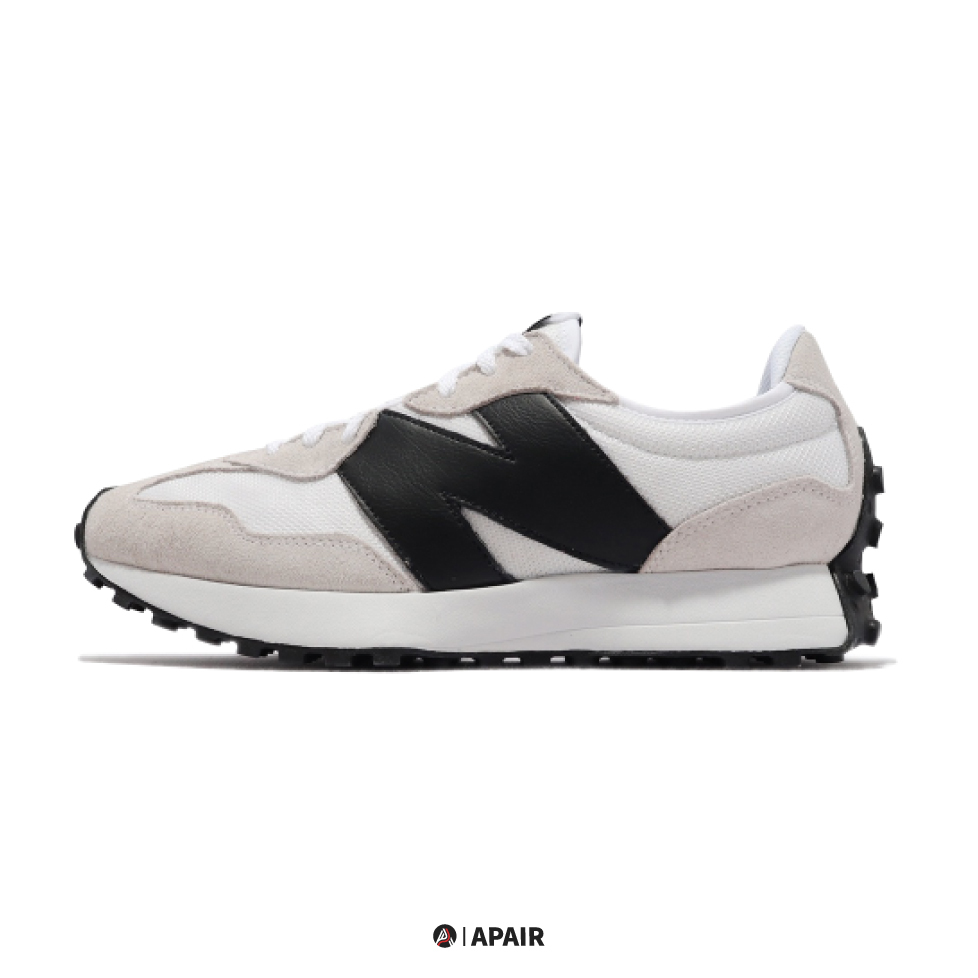 【APAIR】現貨 New Balance 327 海鹽 黑白 皮革 灰白 MS327CWB