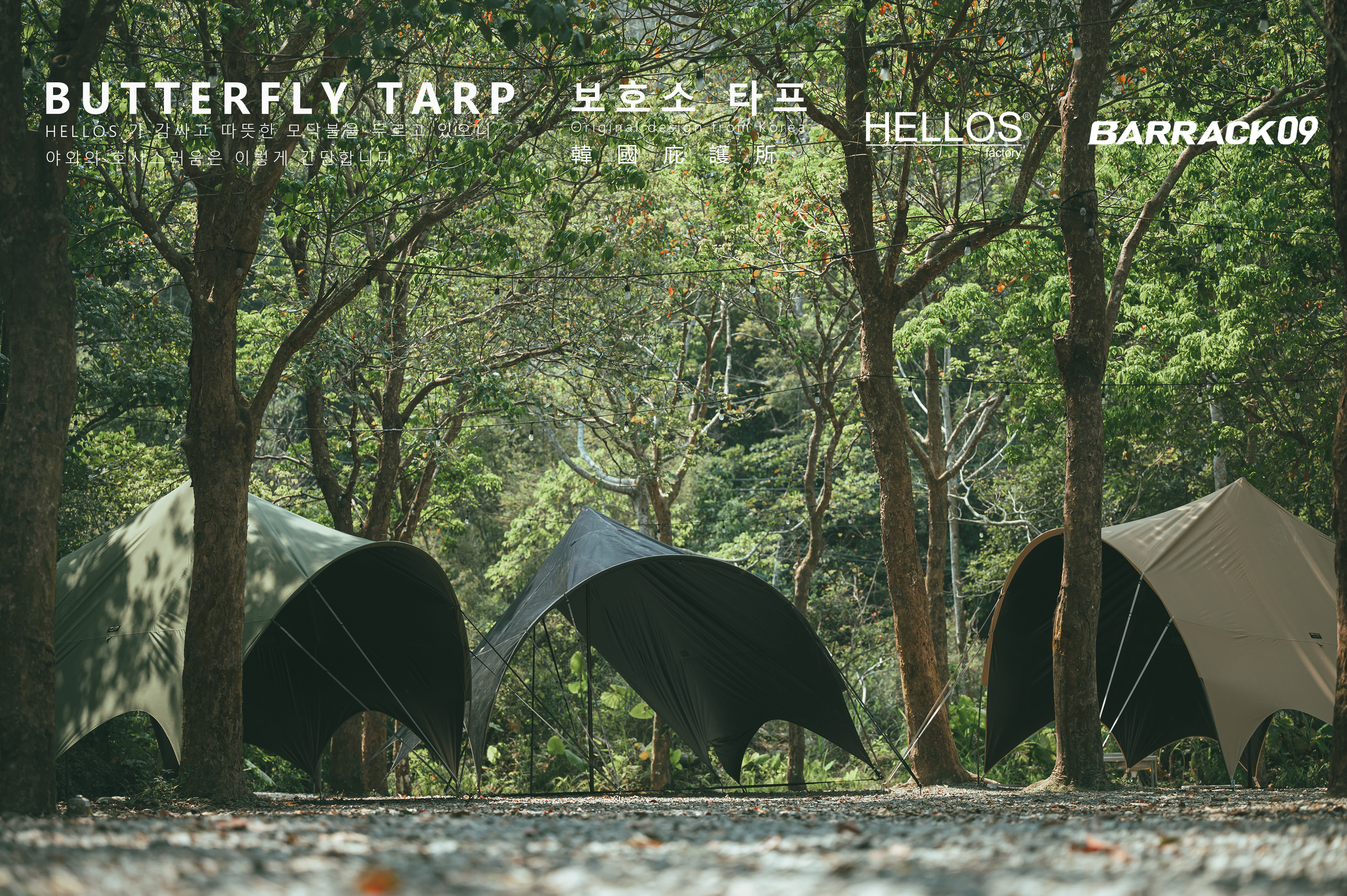 韓國HELLOS ｜ 卡特萊特庇護所BUTTERFLY TARP由韓國HELLOS 發想設計