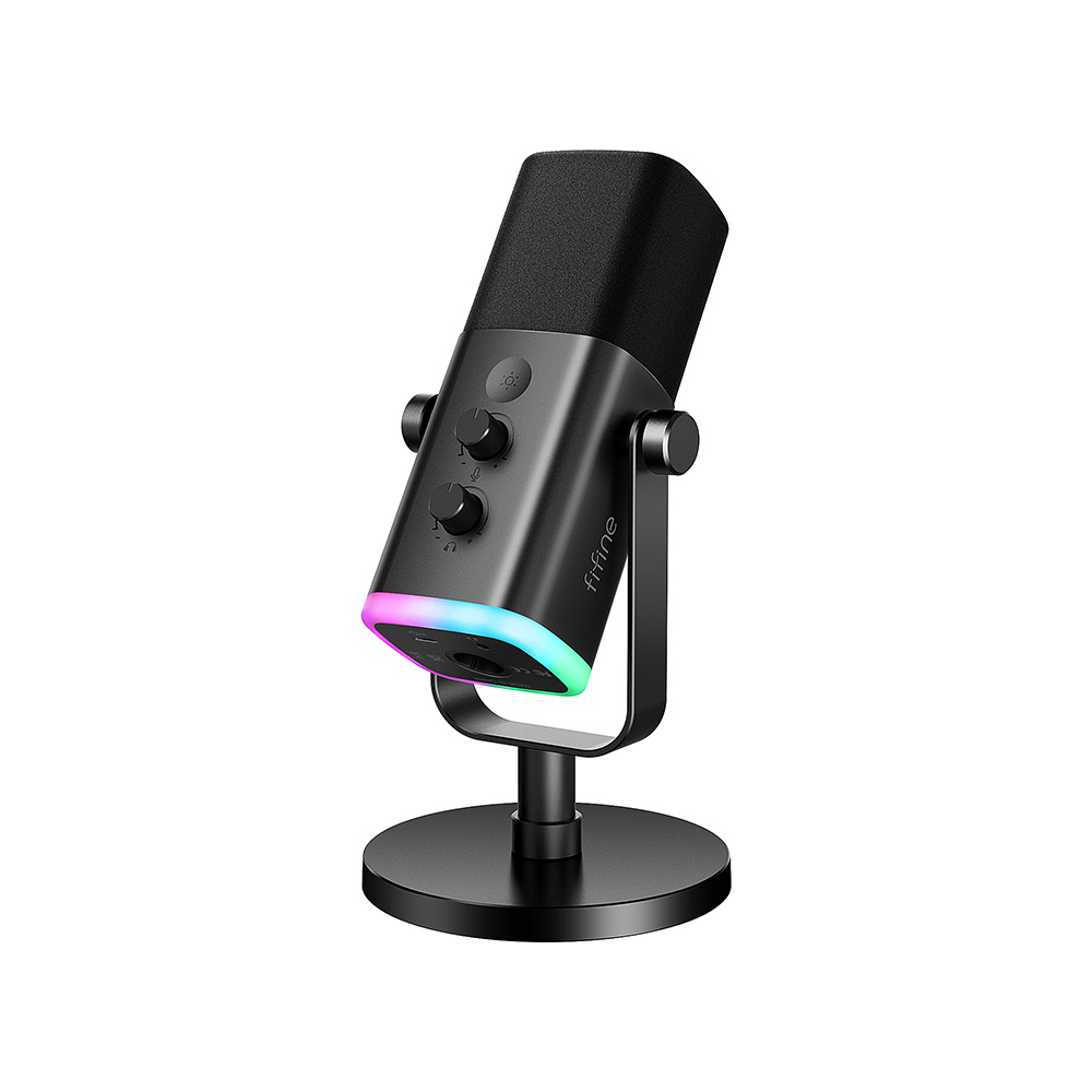 FIFINE AM8 錄音室等級USB/XLR動圈式RGB麥克風