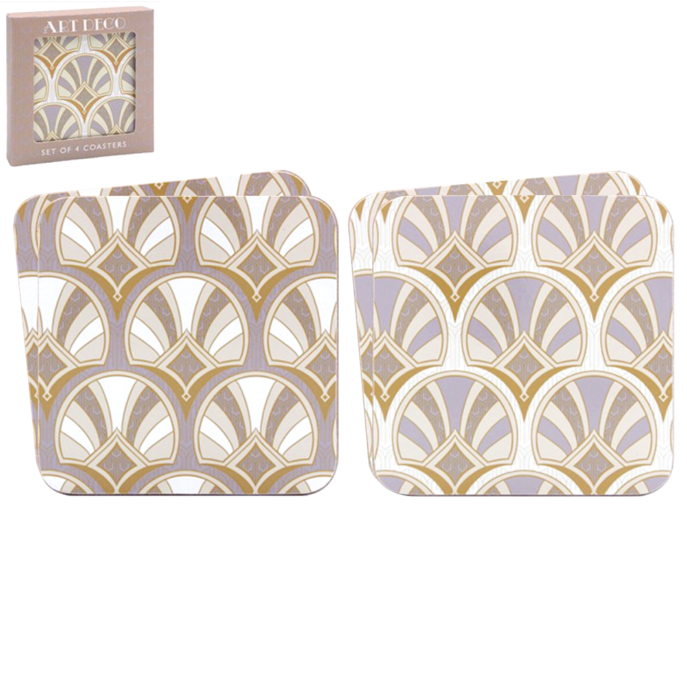 【LESSER & PAVEY】Art Deco Gatsby 杯墊4入組