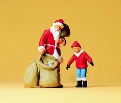 Preiser 65335 O scale, Weihnachtsmann and Kinder