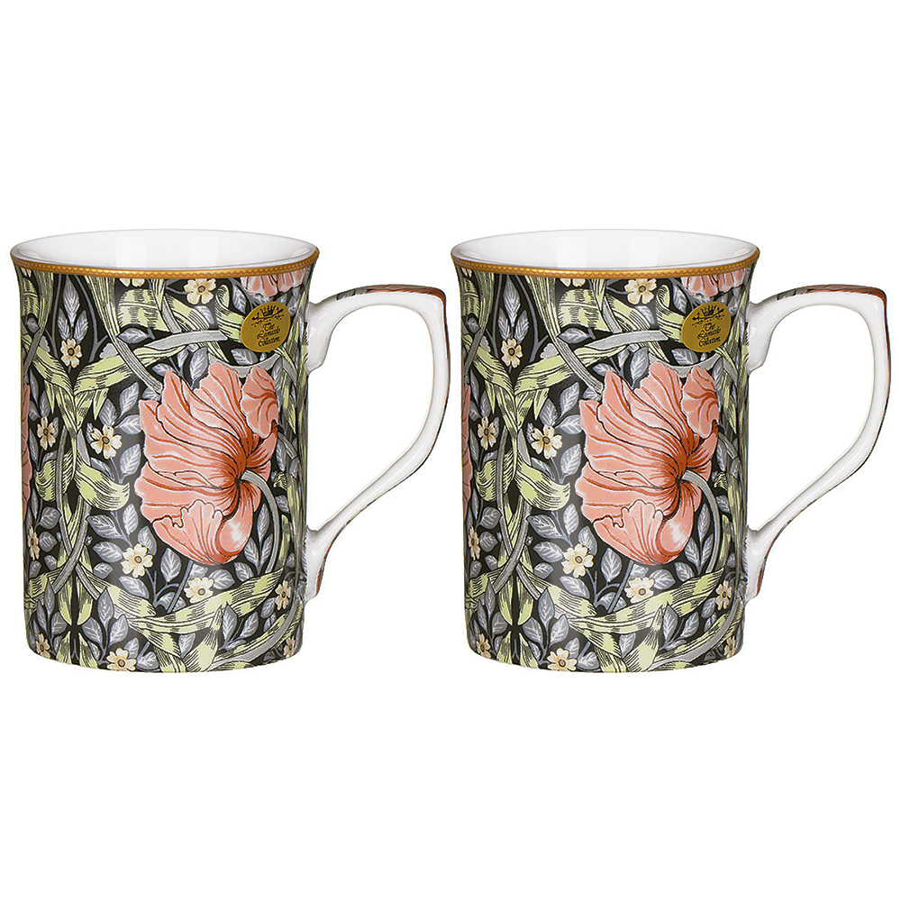 【LESSER & PAVEY】 Wm.Morris Pimpernel Blush 馬克杯2入禮盒