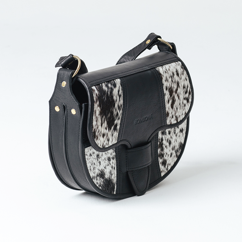 Carriel 皮革包｜毛紋馬鞍包 - Rafaga黑色細雨｜哥倫比亞