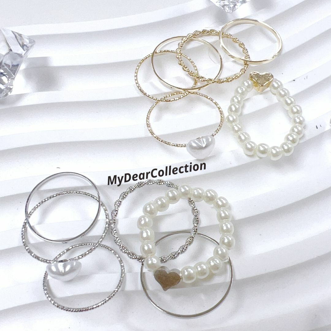 現貨 | 韓國氣質 Heart Ring Set