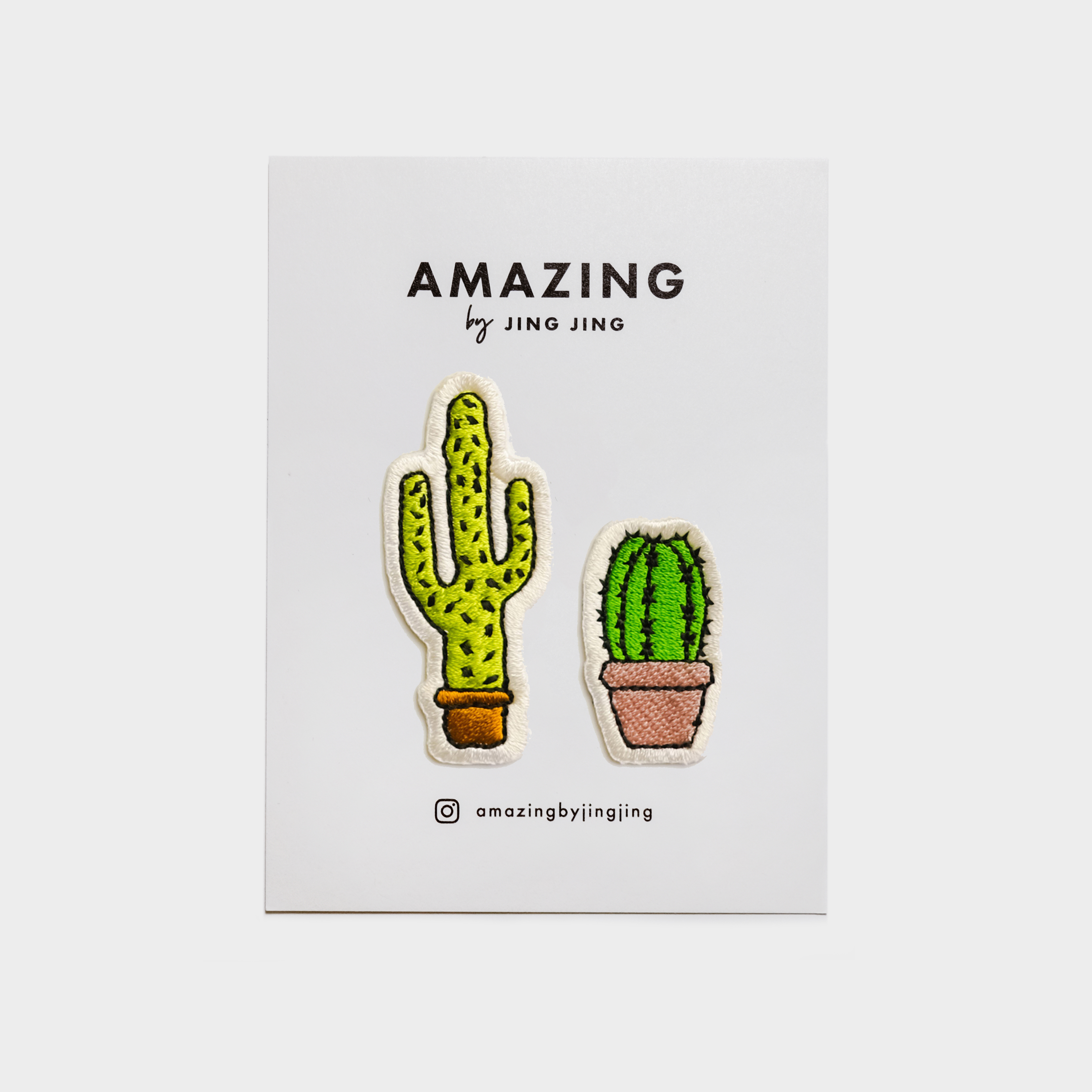 Amazing by Jing Jing 刺繡布貼 - 仙人掌