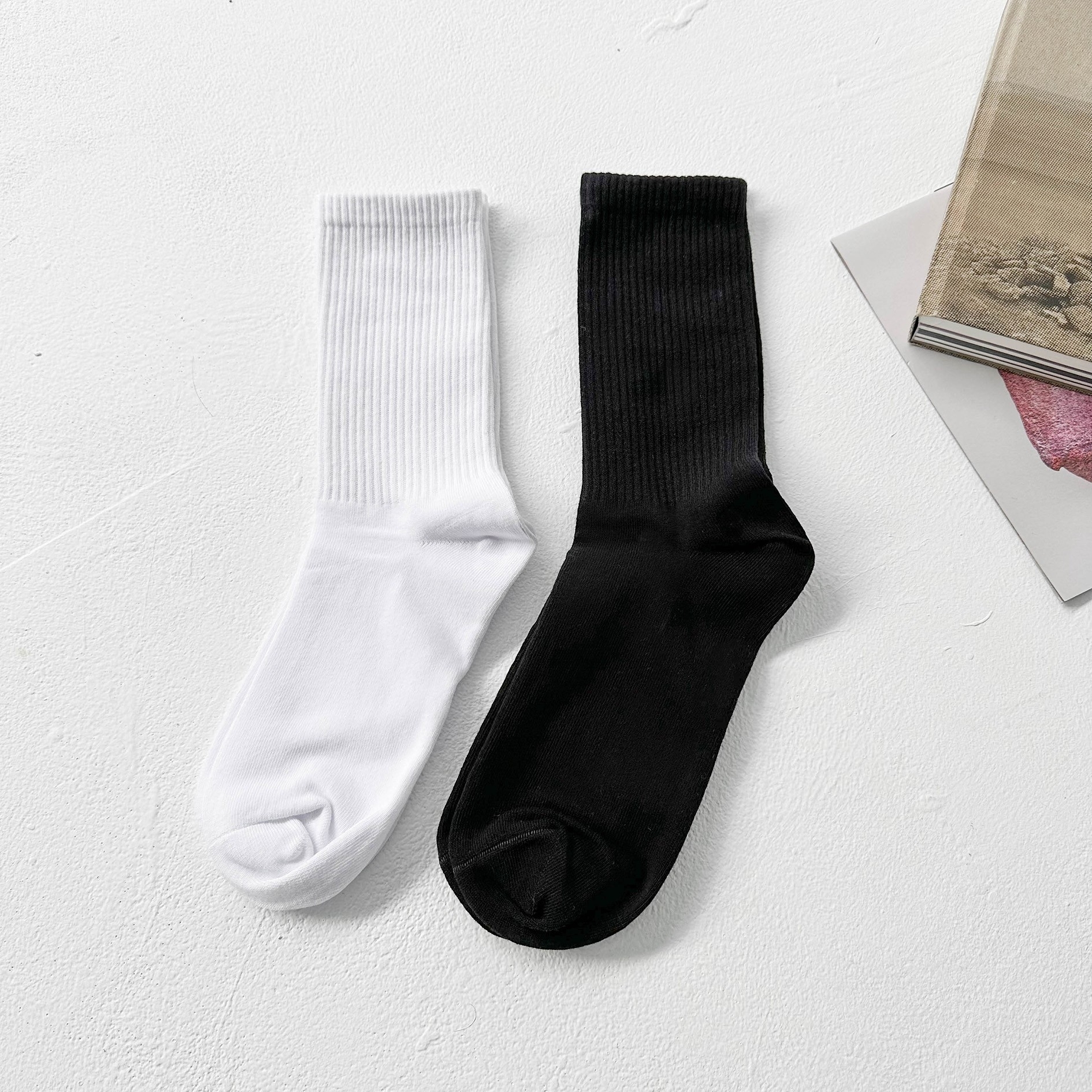 中筒襪素面毛巾襪 抗臭 抗菌