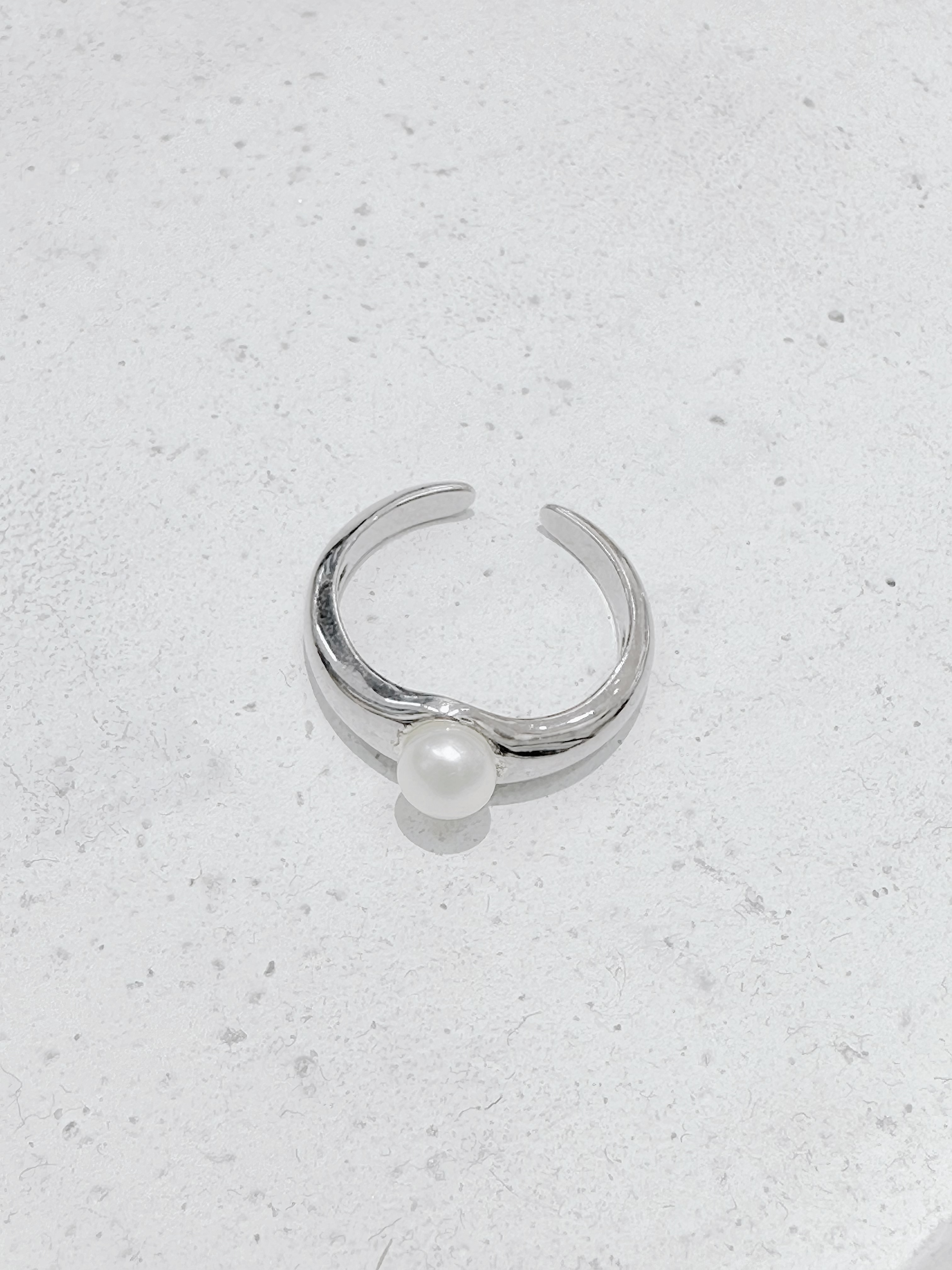 925純銀小珍珠圓戒指