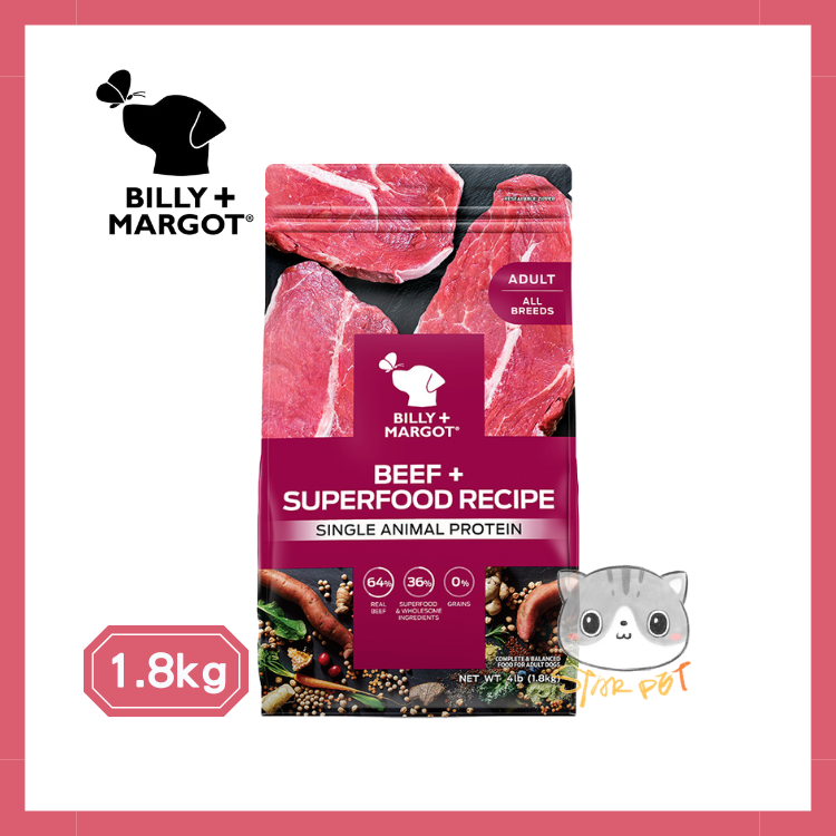 Billy+Margot Beef with Superfood Dog Recipe 1.8kg