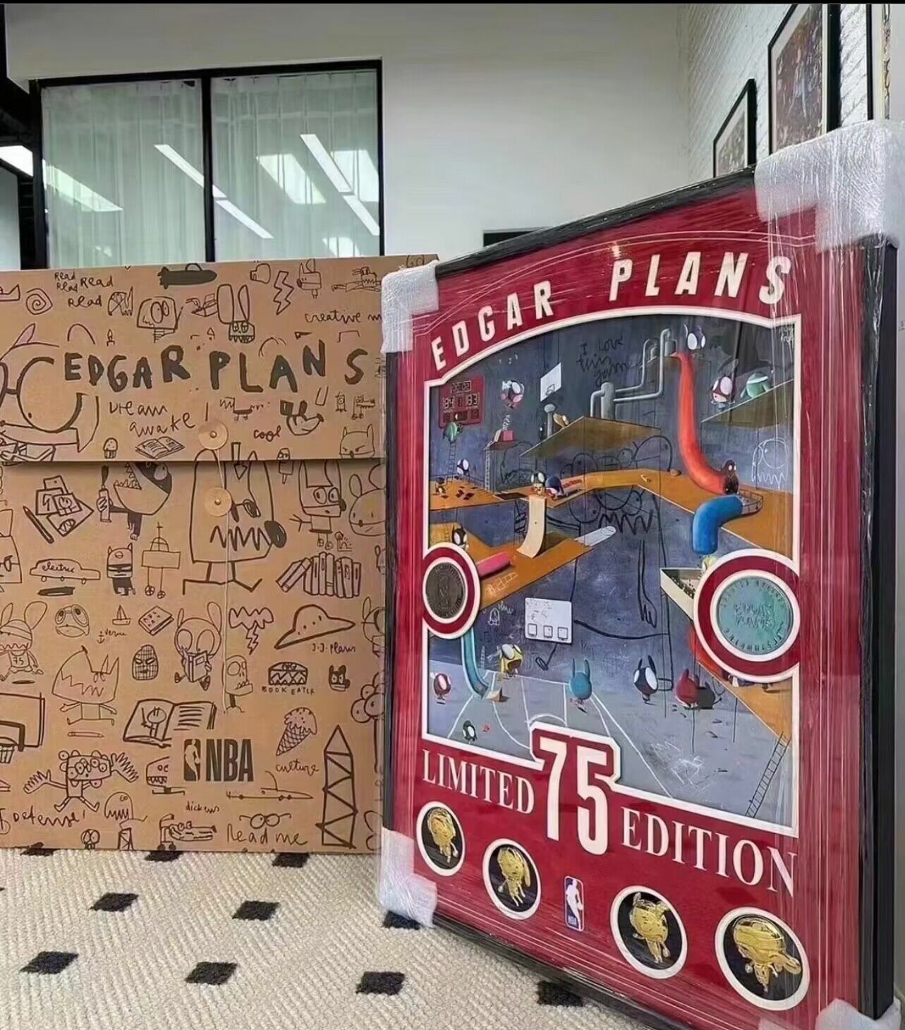 Edgar Plans x NBA 75th Limited Edition Print