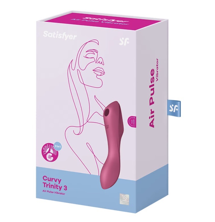 〔德國原裝進口〕Satisfyer Curvy Trinity 3 插入式空氣脈衝震動器