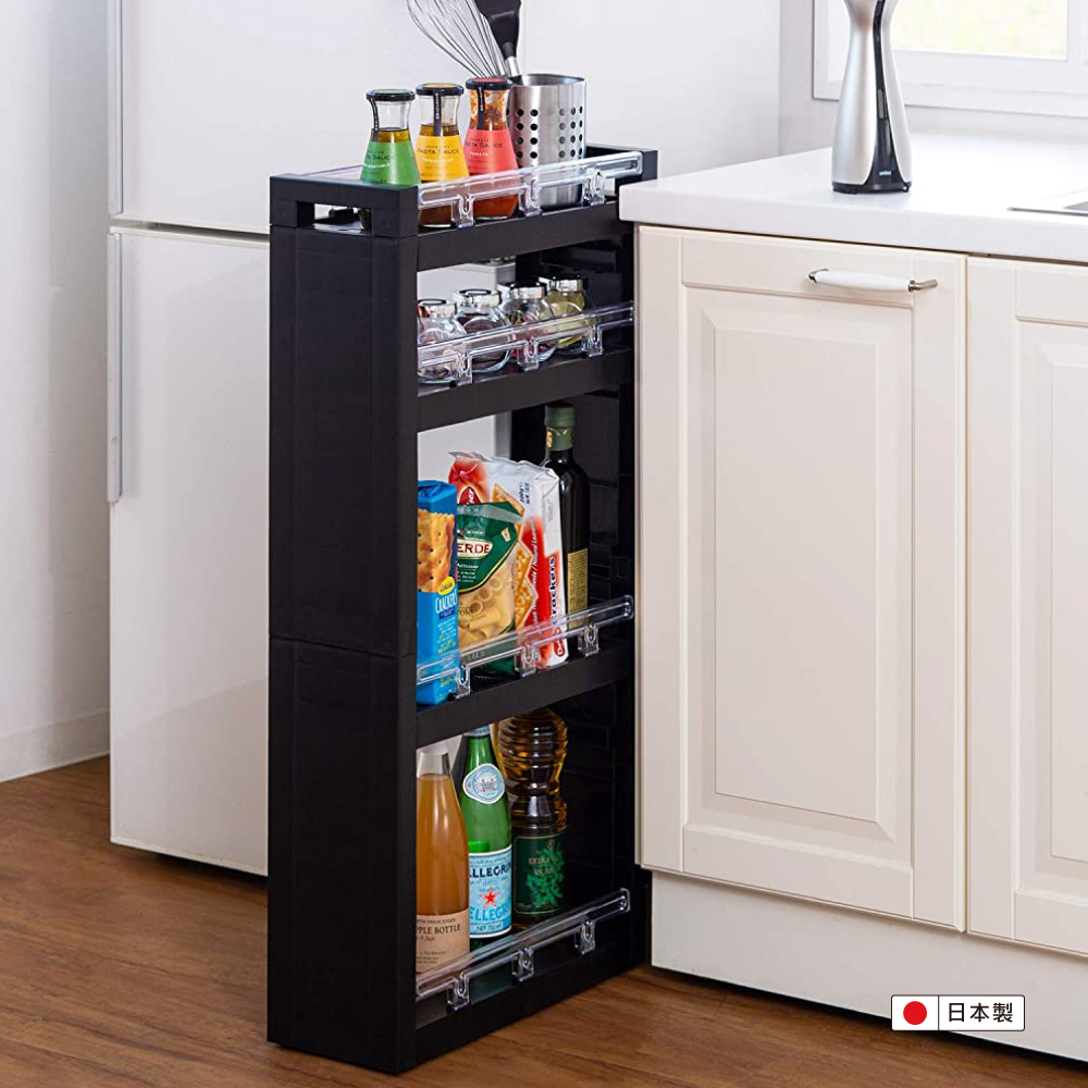 【日本平和】可調節隙縫推車/木炭黑