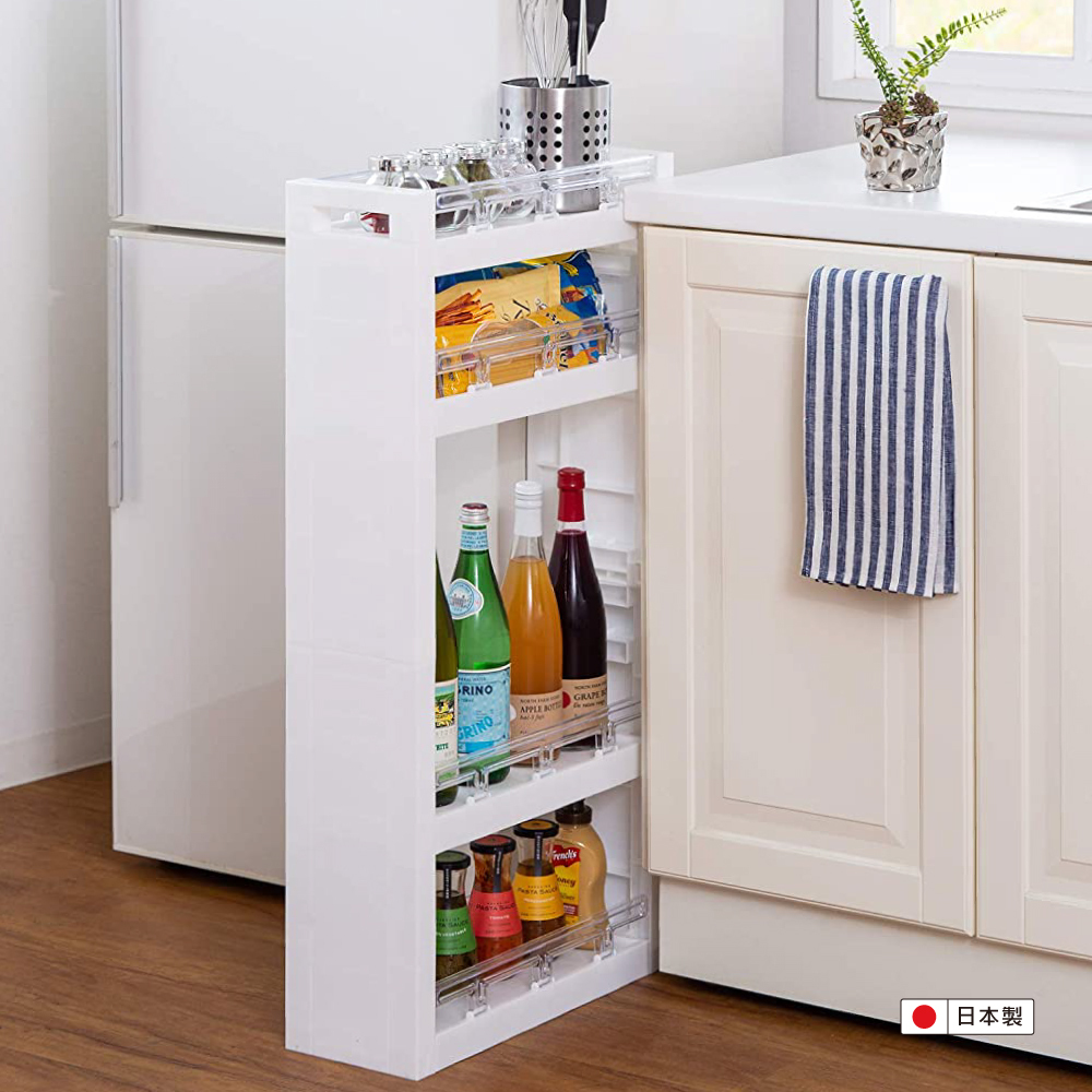 【日本平和】可調節隙縫推車/純潔白