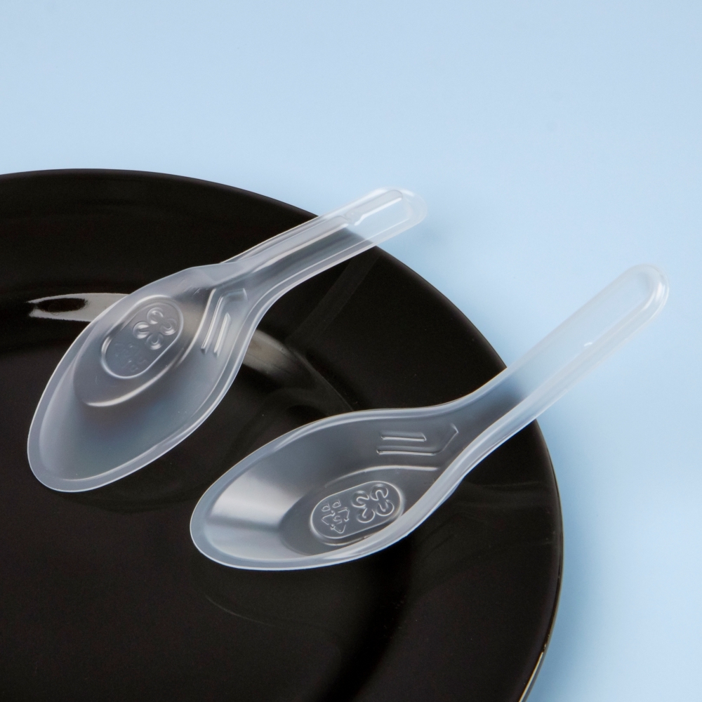 PP彎形湯匙 透明