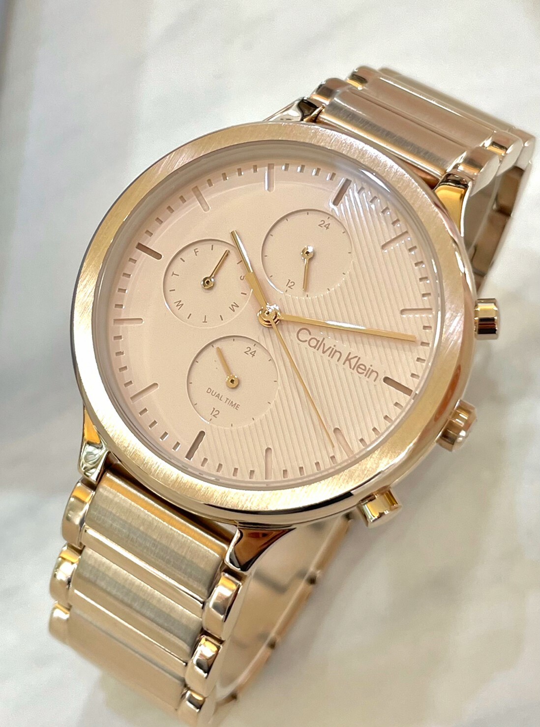 【CALVIN KLEIN】淡雅玫瑰金系列 CK25200241 38mm 現代鐘錶