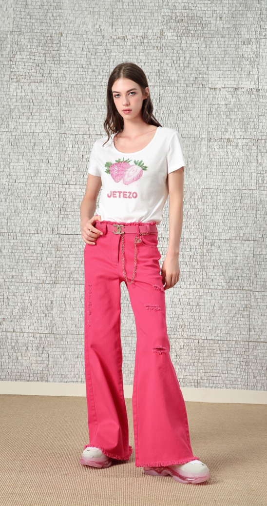 BC1EC317A1 浪漫農夫夏日閃鑽草莓T（三色）