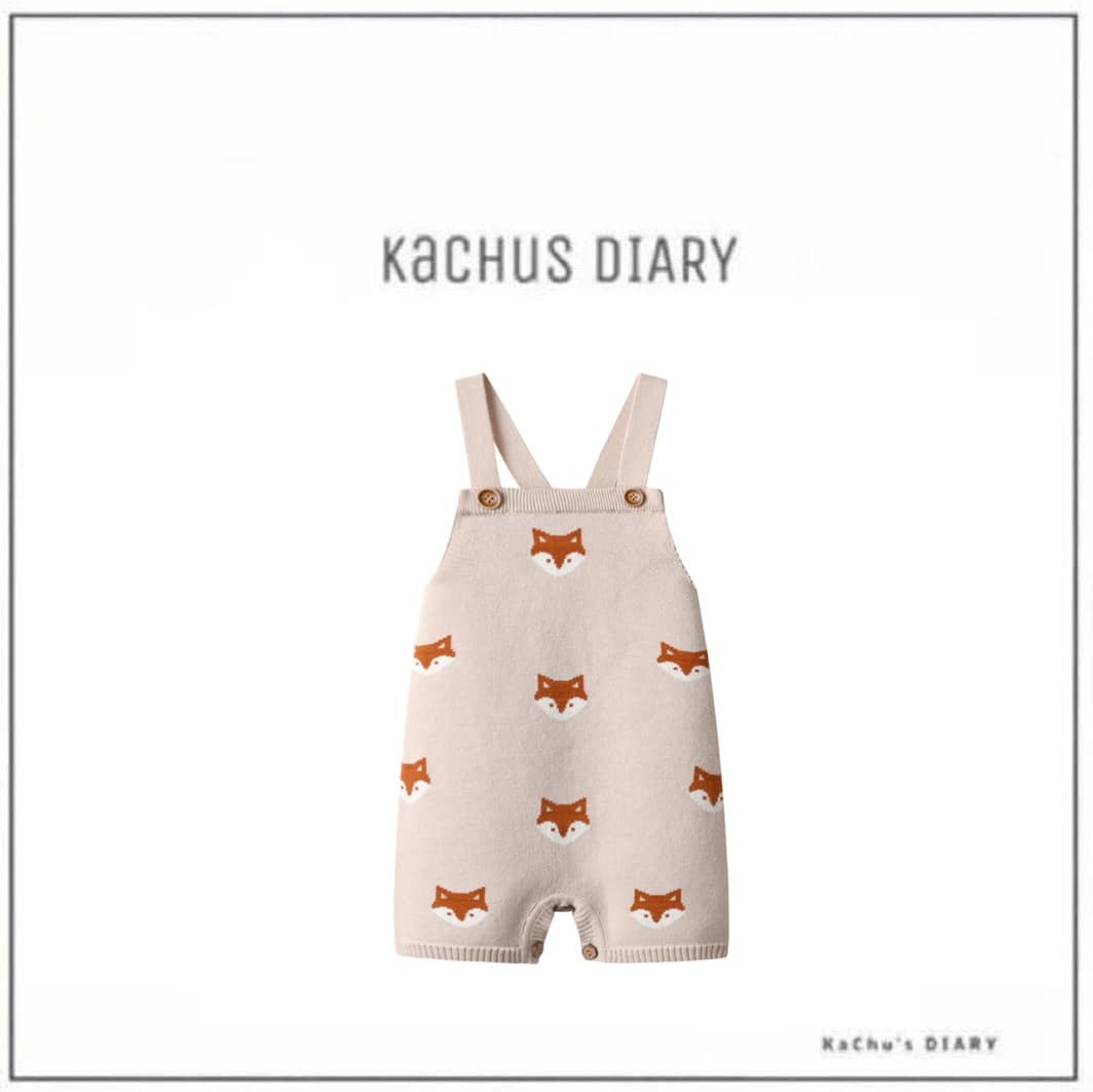 fox bib romper