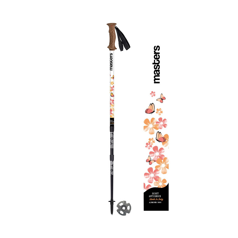 MASTERS 義大利 Scout 蝴蝶系列-繽紛橘 登山/避震/鋁合金/三節 87MS4721