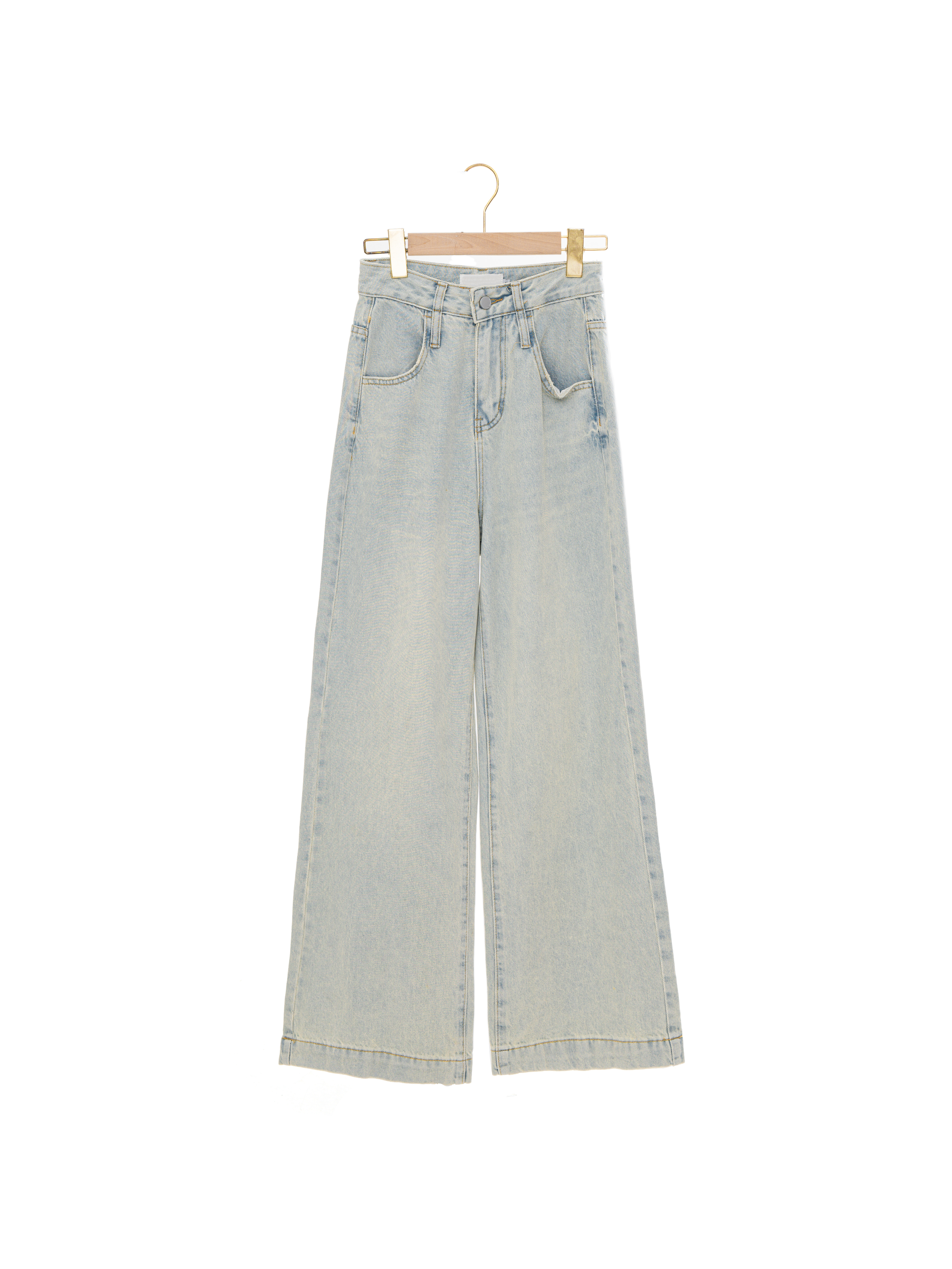 復古淺藍闊筒牛仔褲（現貨款式）