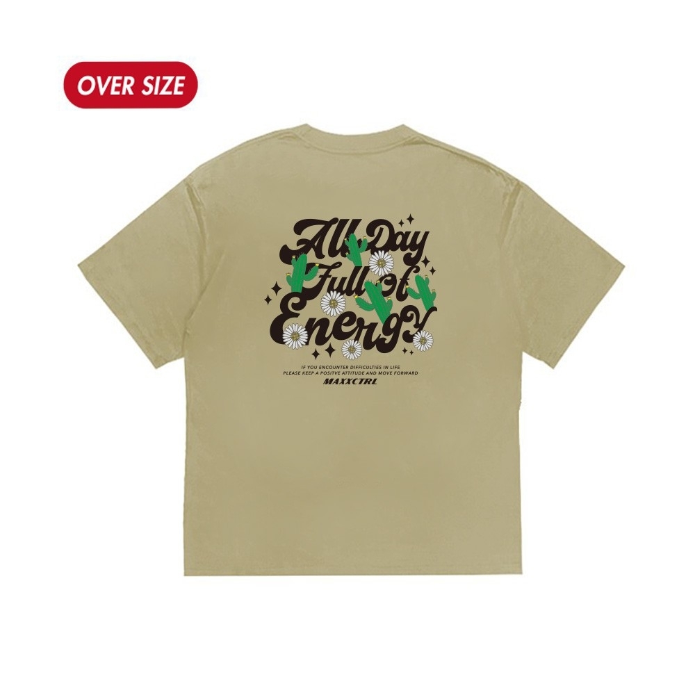 MAXXC 仙人掌雛菊短T-卡其