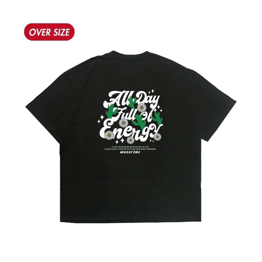 MAXXC 仙人掌雛菊短T-黑