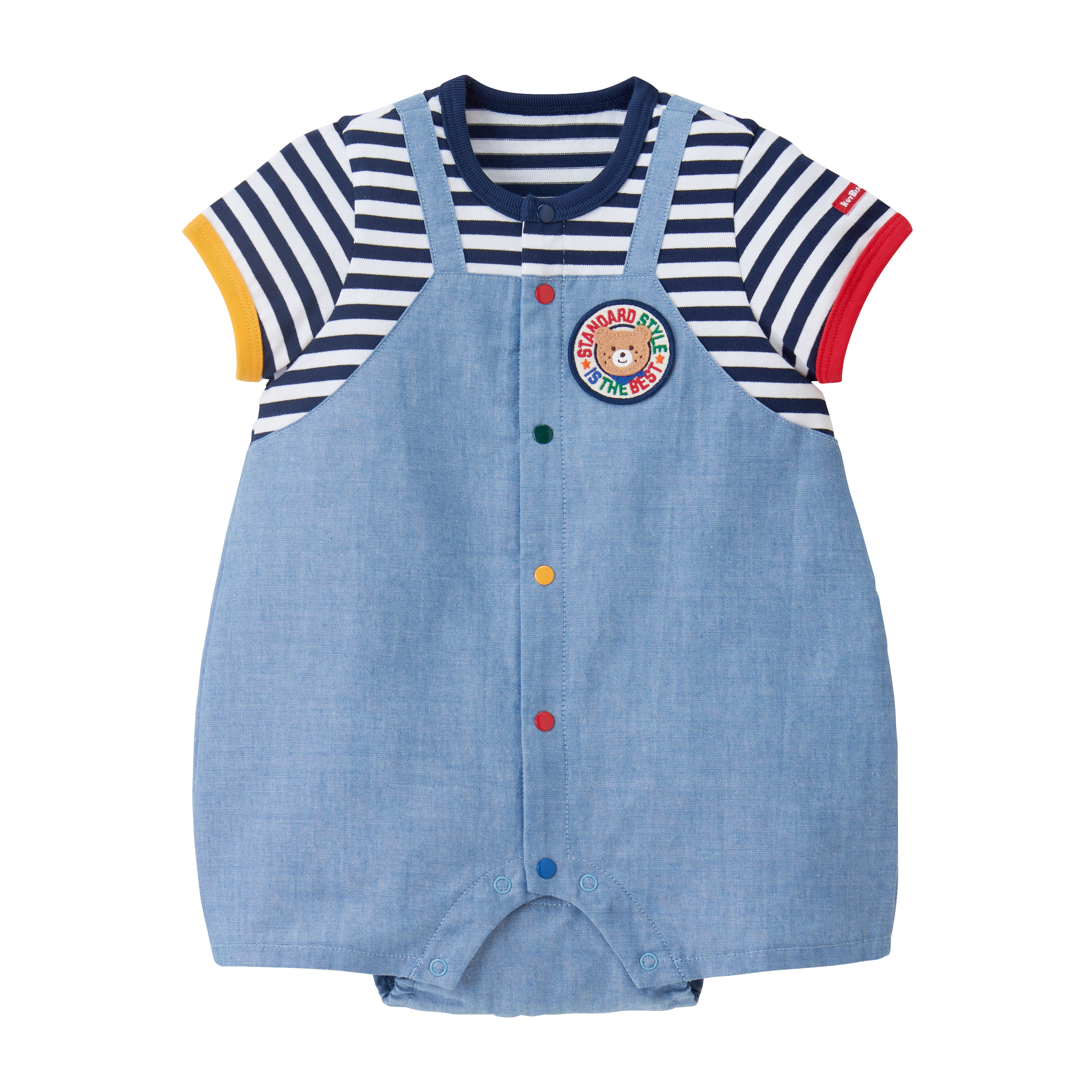 豆君假兩件短袖連體服