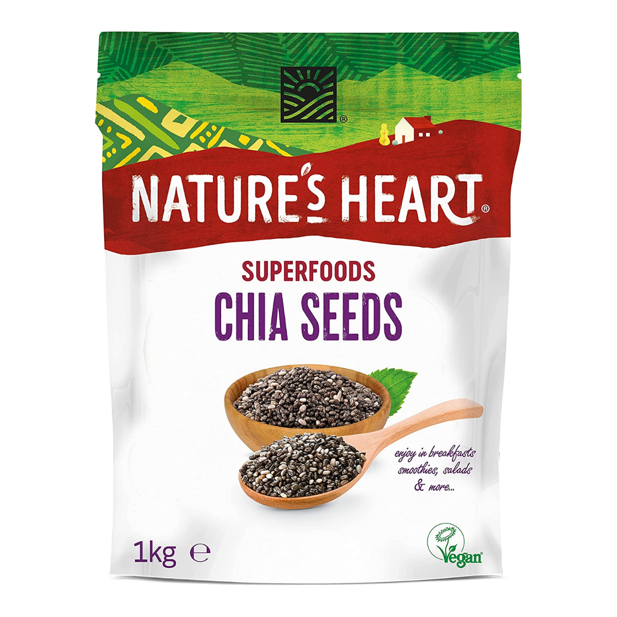英國Nature’s Heart勁量裝 超級奇亞籽, 1kg