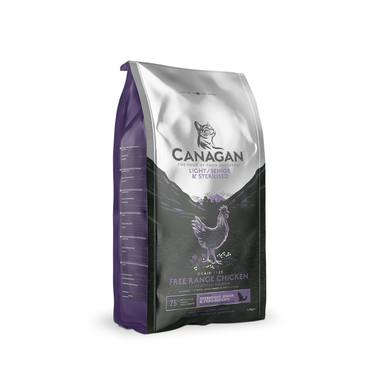 CANAGAN 原之選無穀物天然貓糧  - 減肥 / 老猫 - 雞肉及三文魚 1.5kg