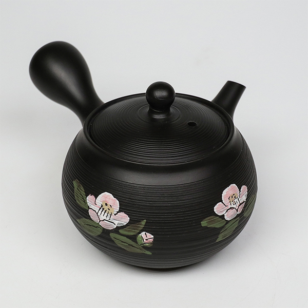 【春秋】黑泥艷消小丸千段椿 橫手急須0.17L