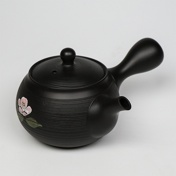 【春秋】黑泥艷消小丸千段椿 橫手急須0.17L